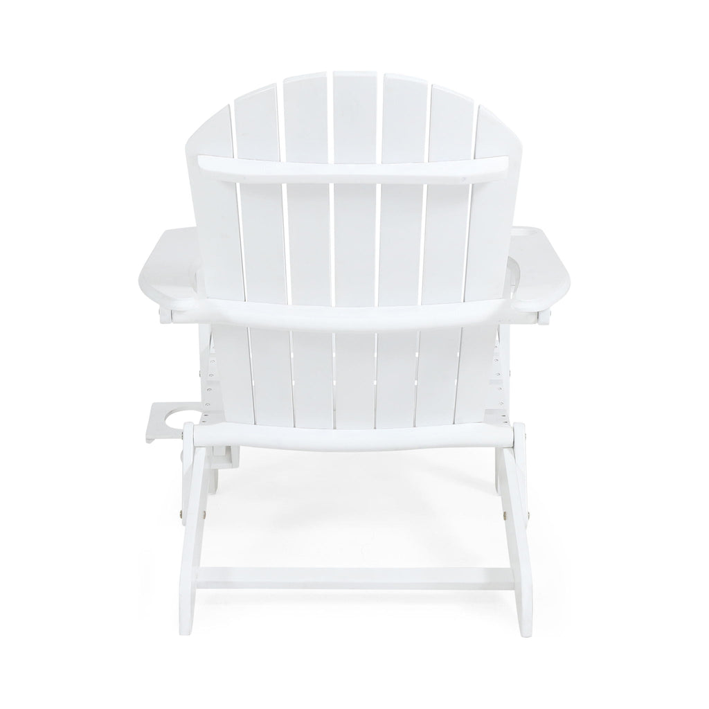 Zenithia Outdoor Foldable Adirondack Chair with 2 Cup Holders