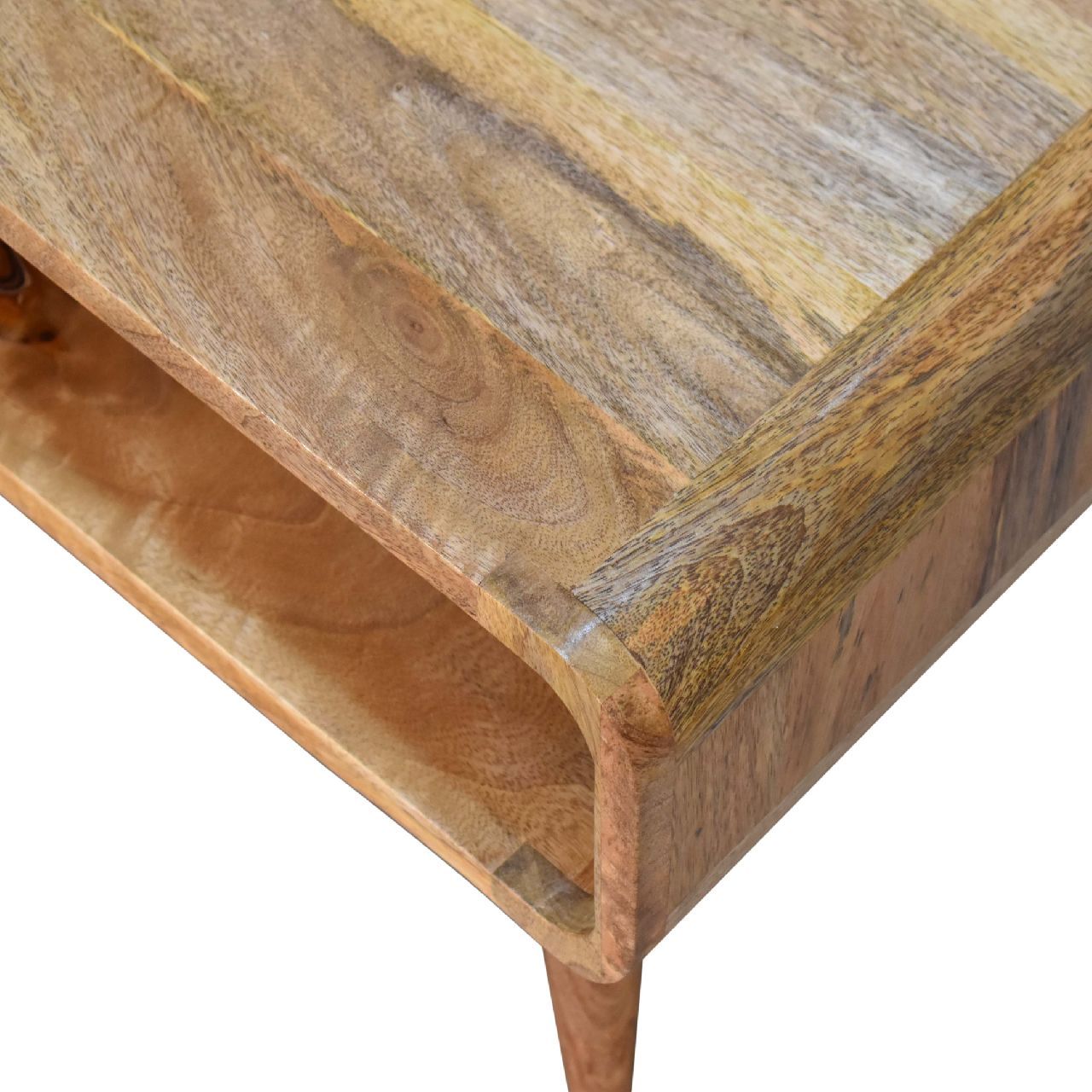 Open Mango Wood Media Table