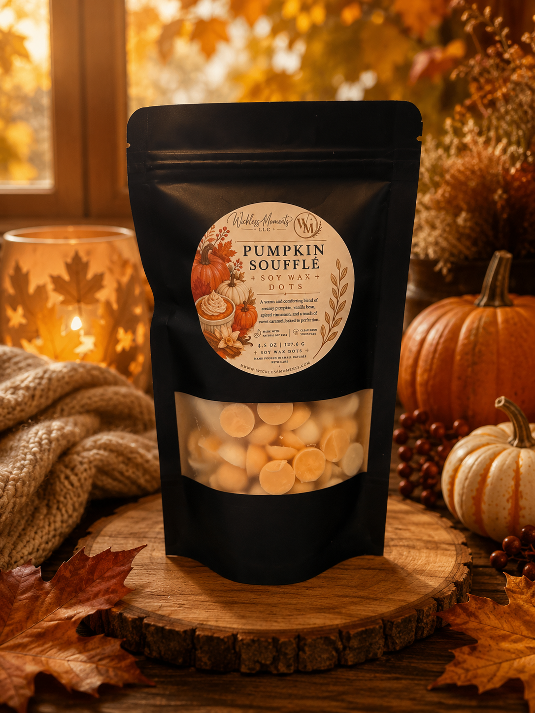 Pumpkin Soufflé Soy Wax Dots | 4.5 oz