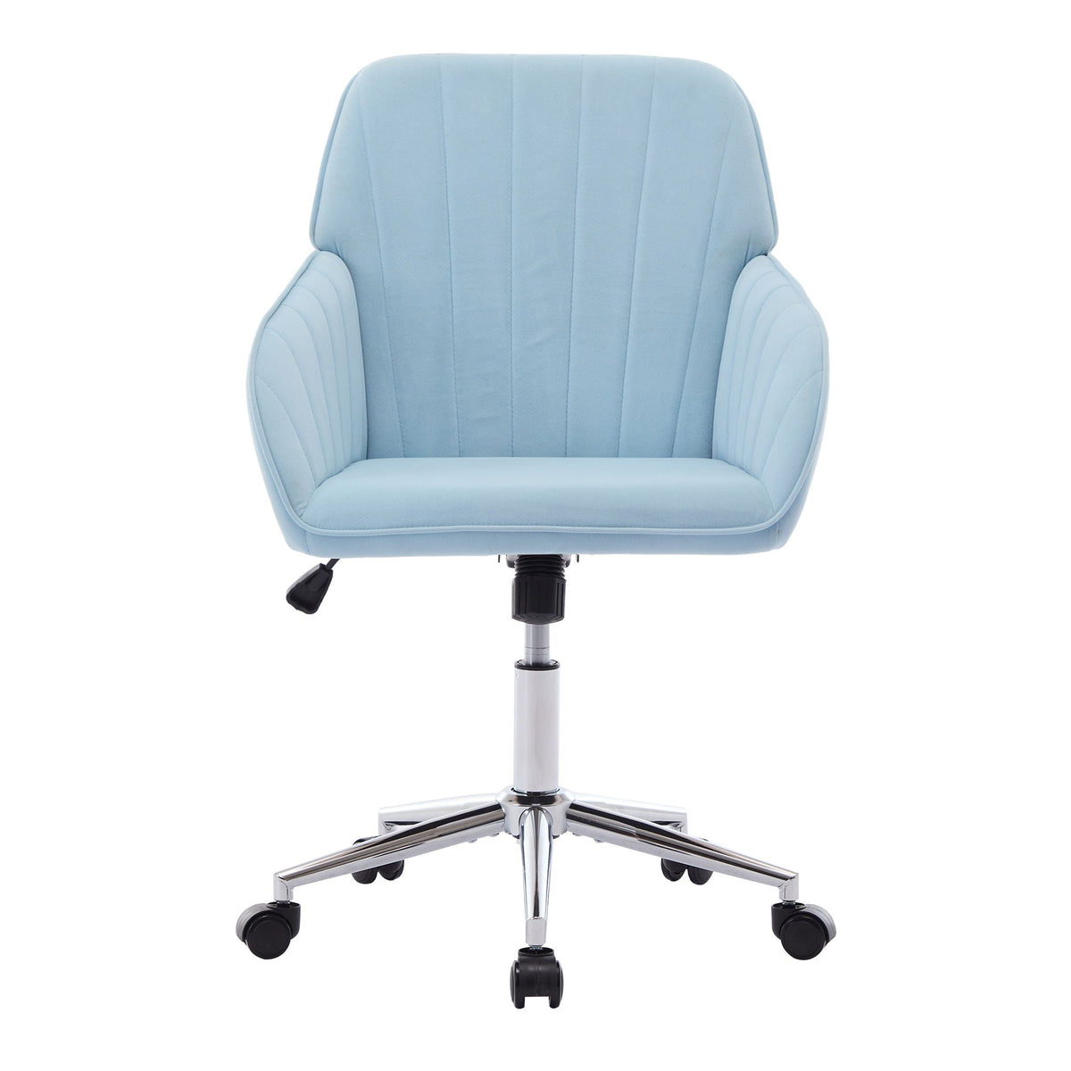 Ergonomic Swivel Office Chair with Silver Base — Color Options