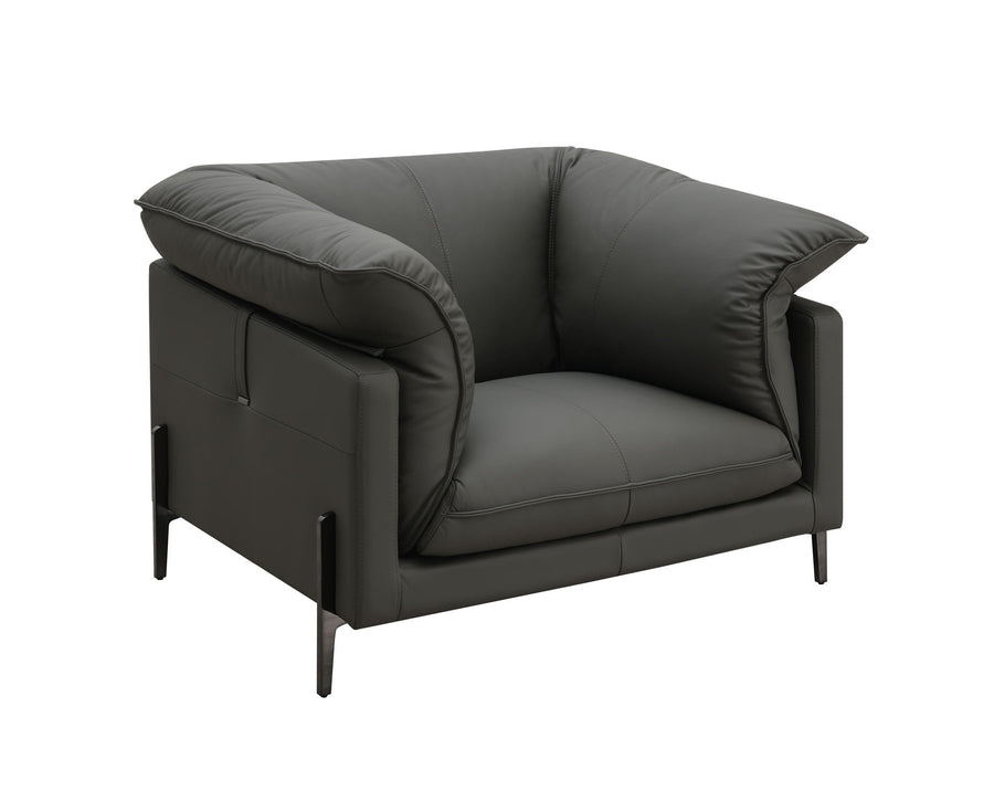 Tadi Top-Grain Leather Accent Chair