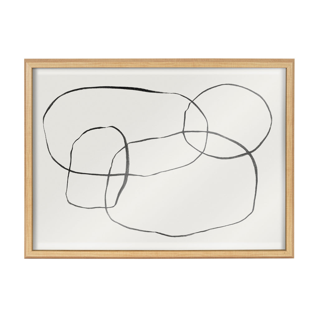 Blake 871 Modern Circles Framed Printed Glass by Teju Reval of SnazzyHues