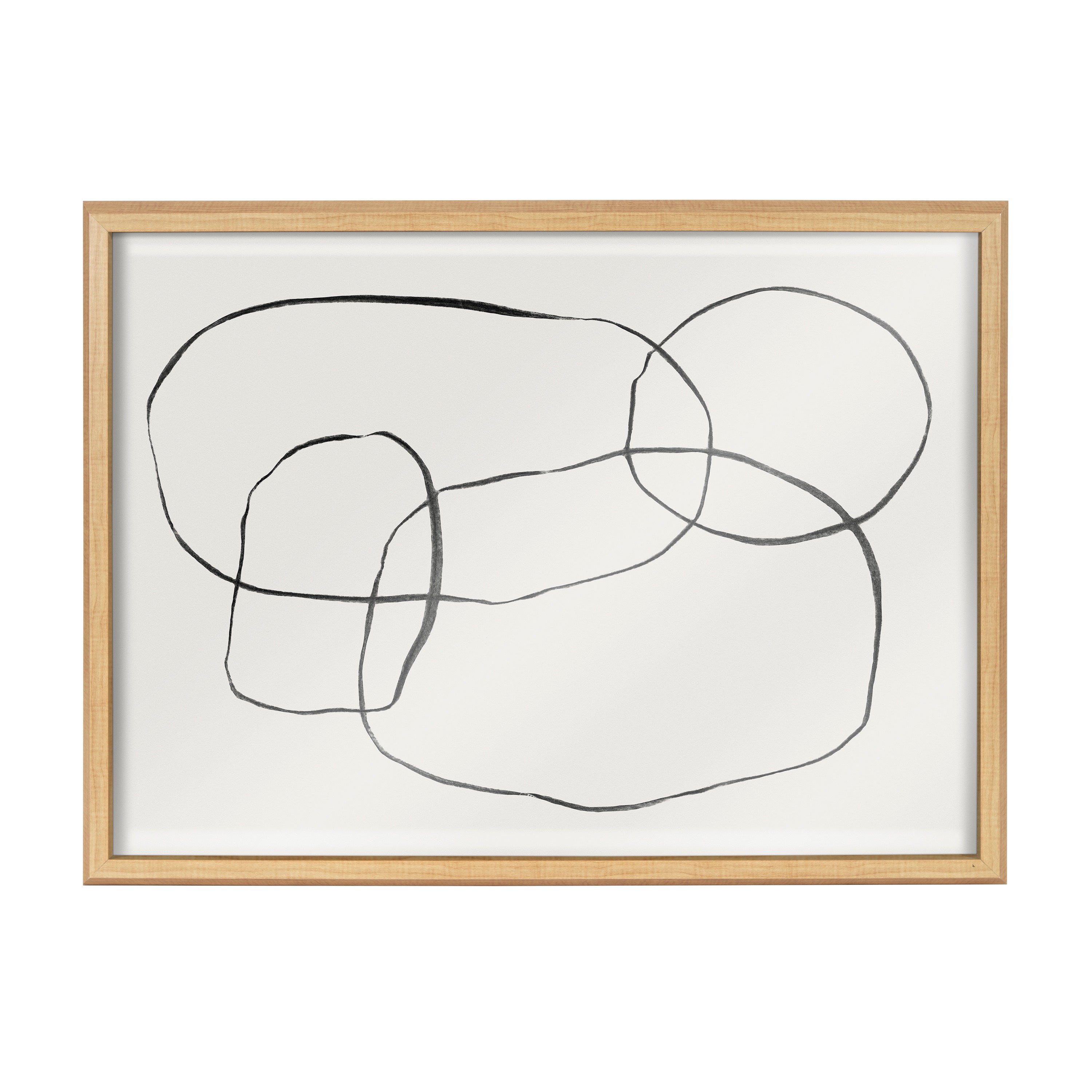 Blake 871 Modern Circles Framed Printed Glass by Teju Reval of SnazzyHues