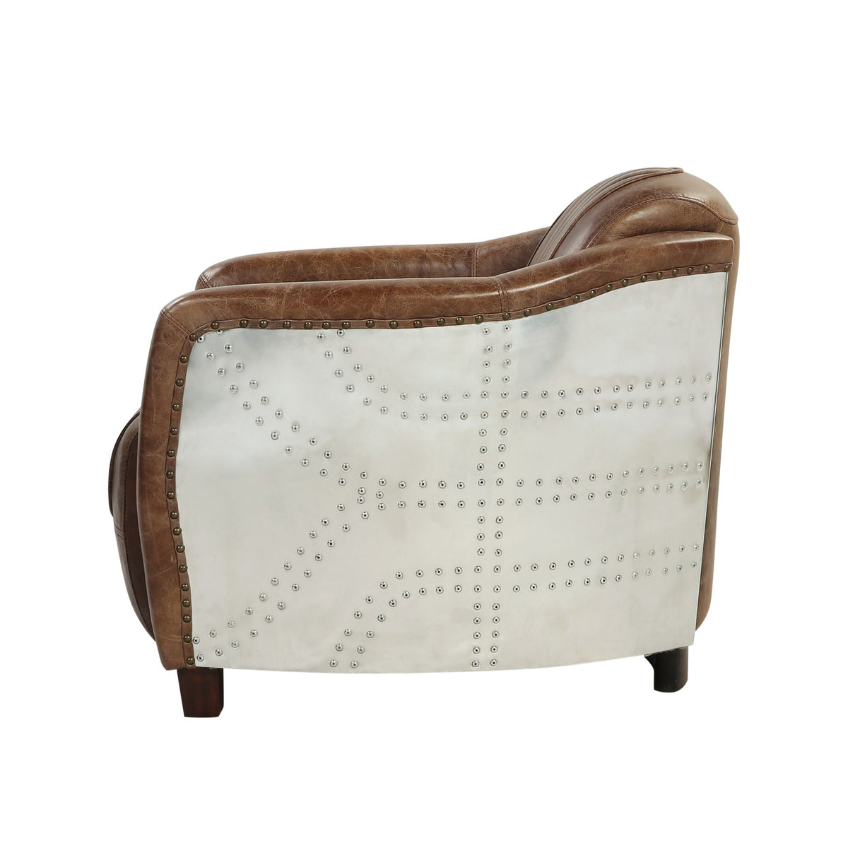 Brancaster Top-Grain Leather Accent Chair