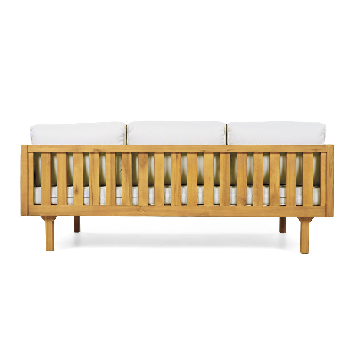 Three-Seater Outdoor Daybed - Acacia Wood Teak Finish Frame