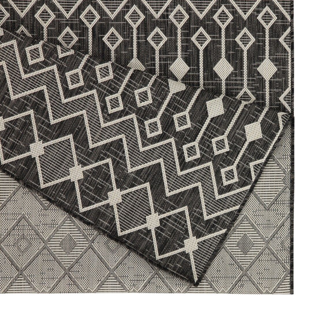 Sunshine 5'3" x 7'3" Indoor/Outdoor Area Rug - Anthracite