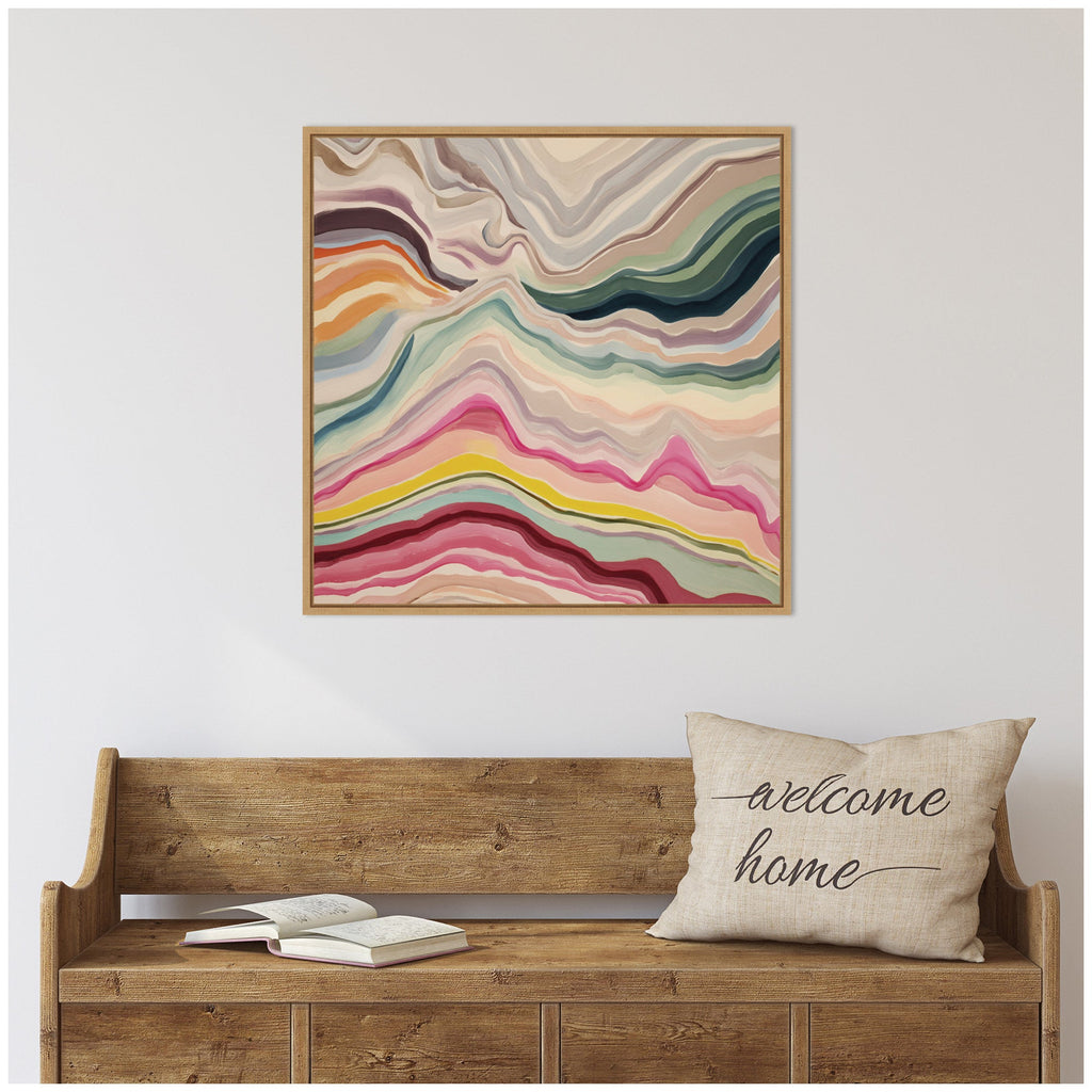 Painted Canyon Square by Amy Lighthall Framed Canvas Wall Art Print