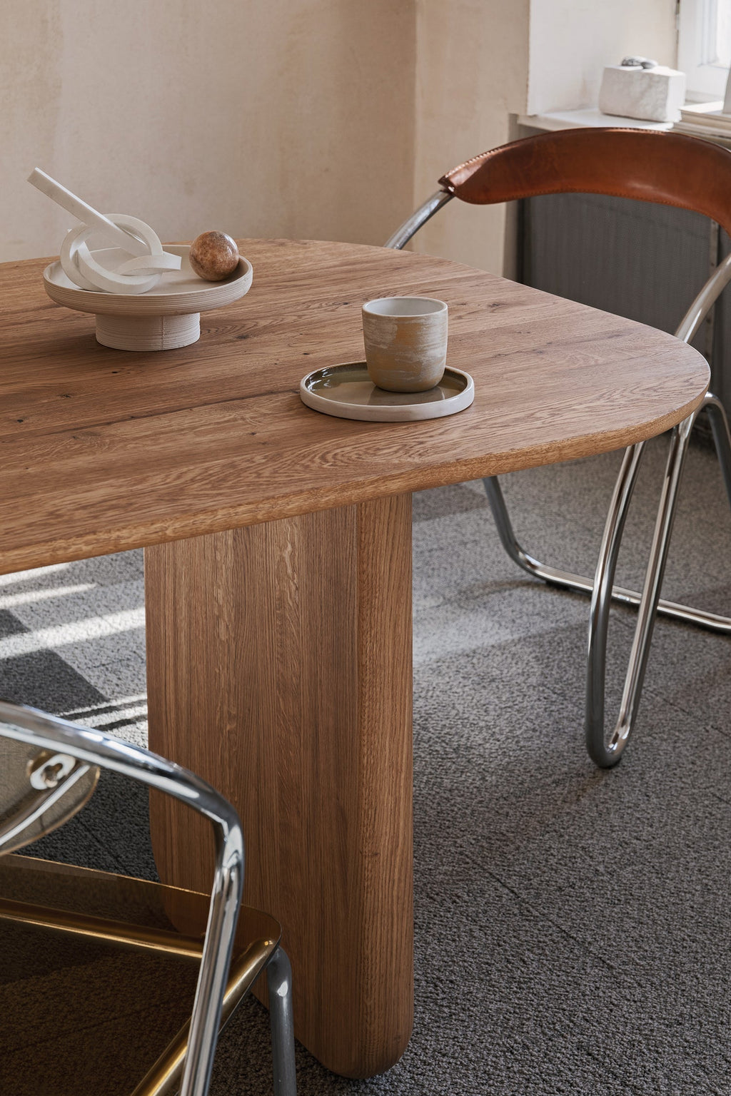 Oval Solid Walnut Dining Table