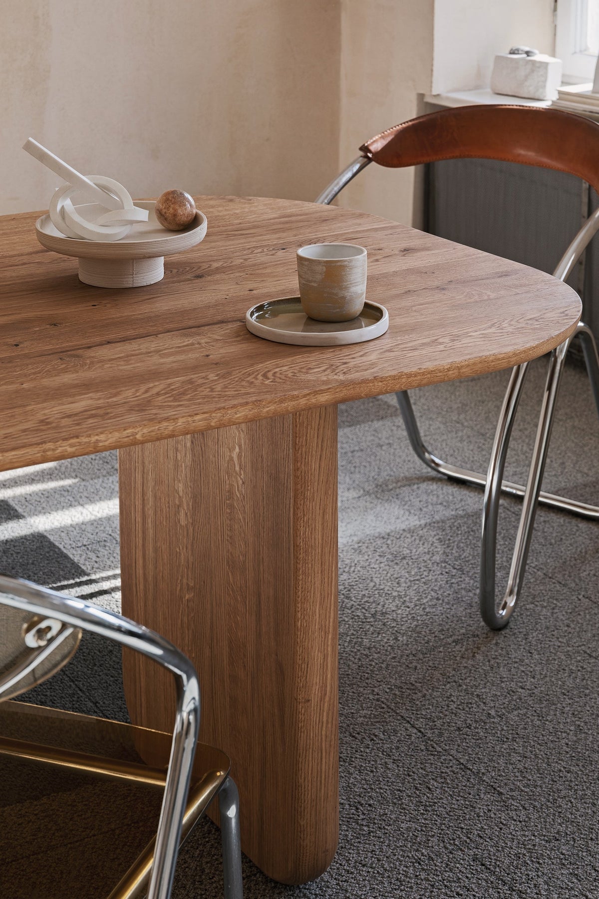 Oval Solid Walnut Dining Table