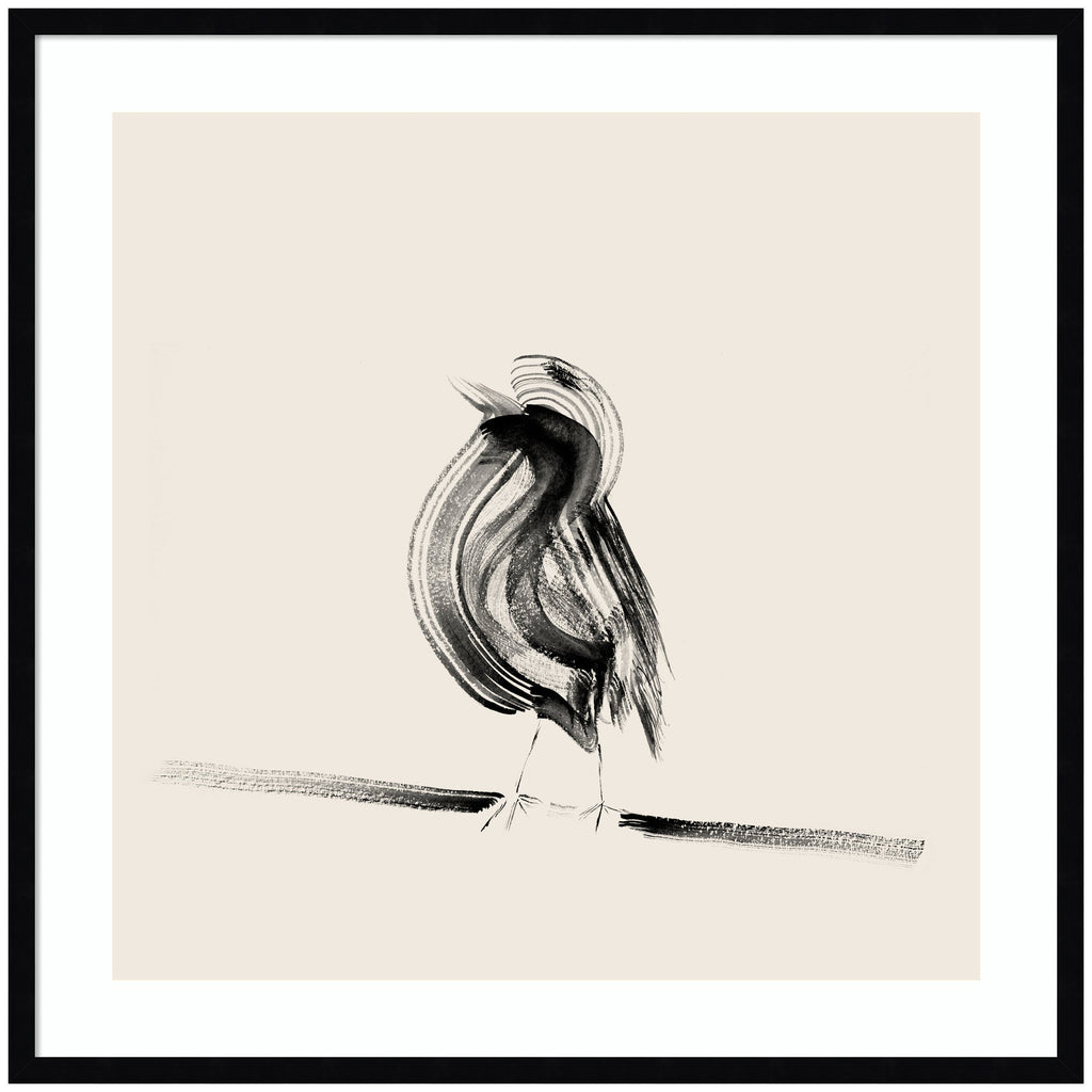 Bird on a Branch by Danushka Abeygoda Framed Wall Art Print