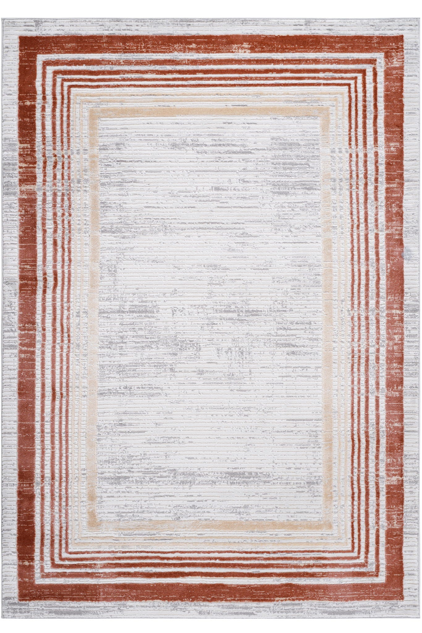 Marfi 6' x 9' Bordered Area Rug - Brown/Ivory