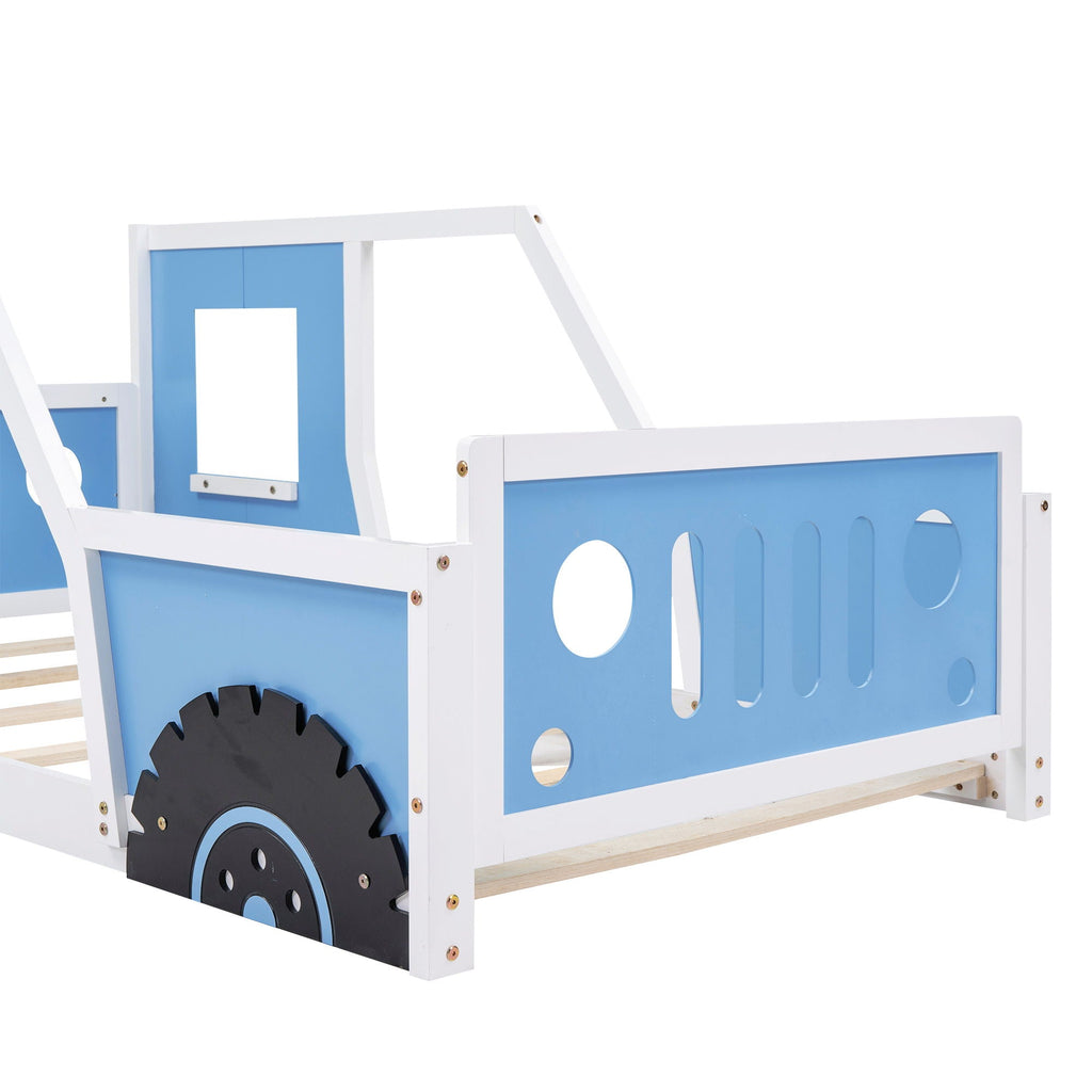 Classic Car Shaped Platform Bed With Wheels