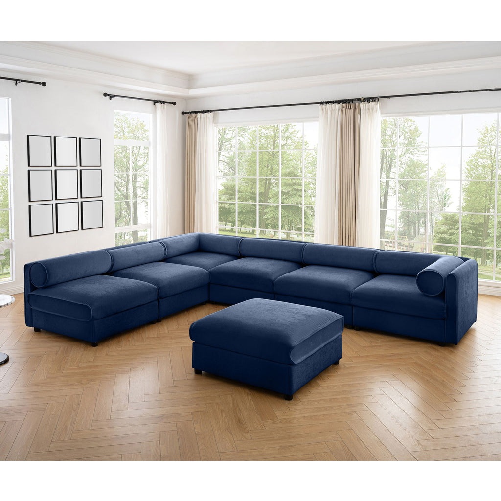 Sculptural Modular Sectional Sofa with Storage
