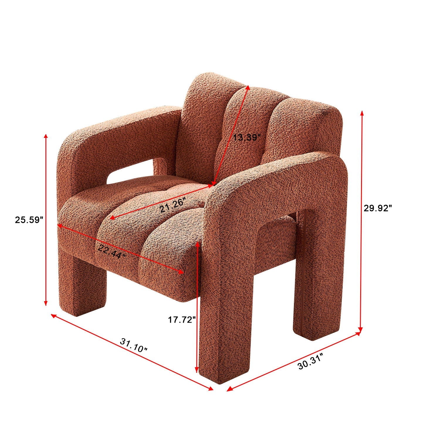 Bouclé Upholstered Accent Chair