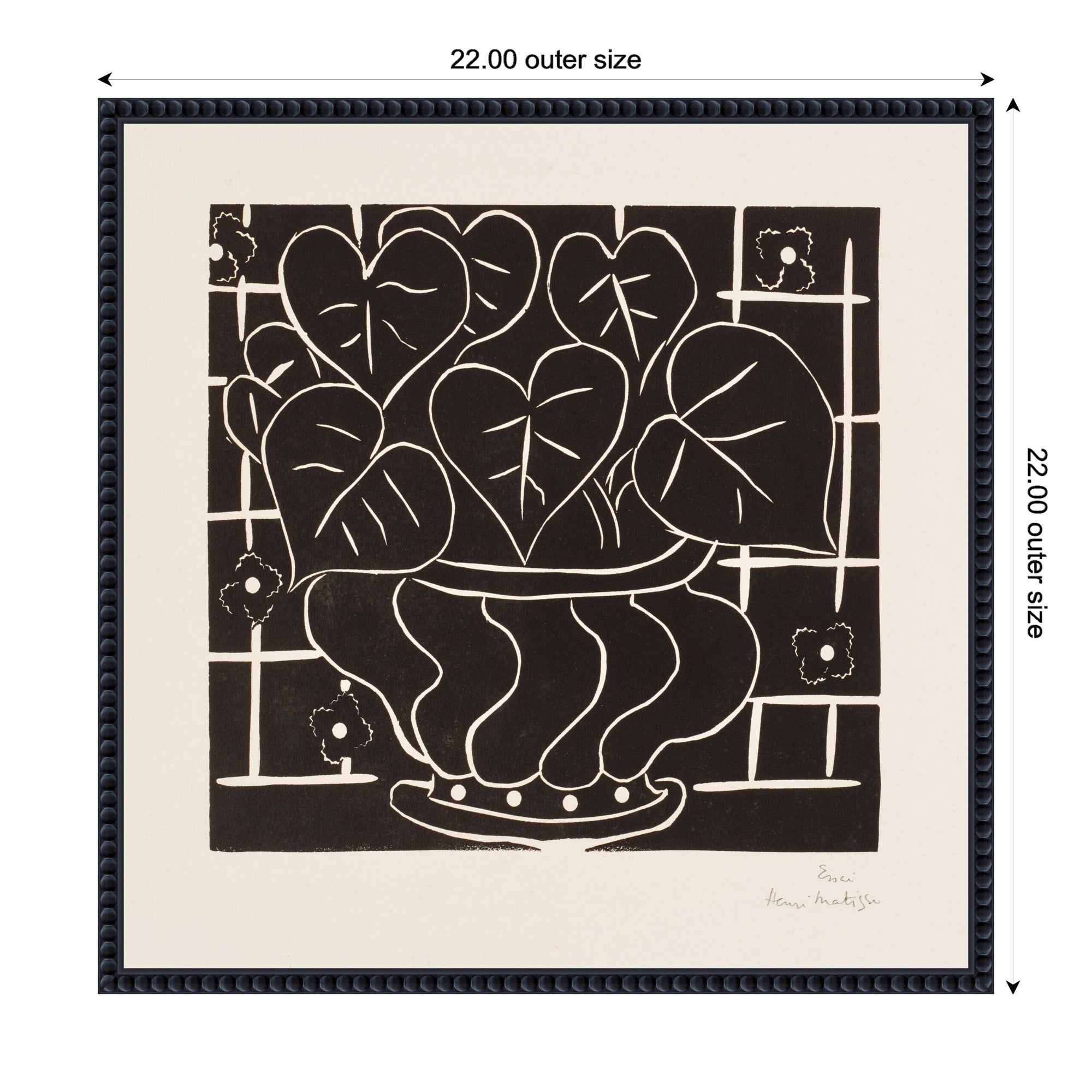 Corbeille de begonias 1938 Henri Matisse by Nostalgia Prints Framed Canvas Wall Art Print