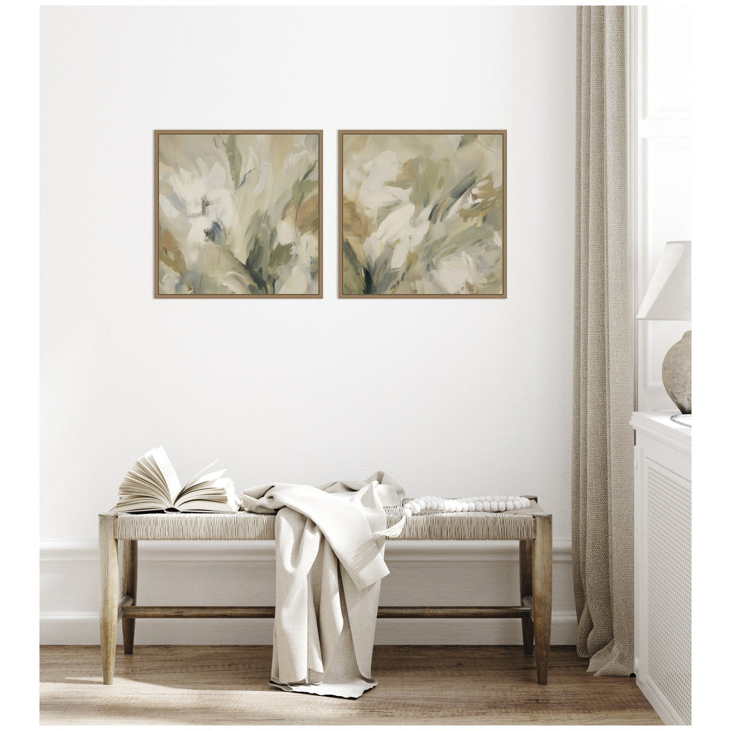 Olive Bloom No. 3 & No. 2 2 Piece Framed Canvas Wall Art Set by Amy Lighthall
