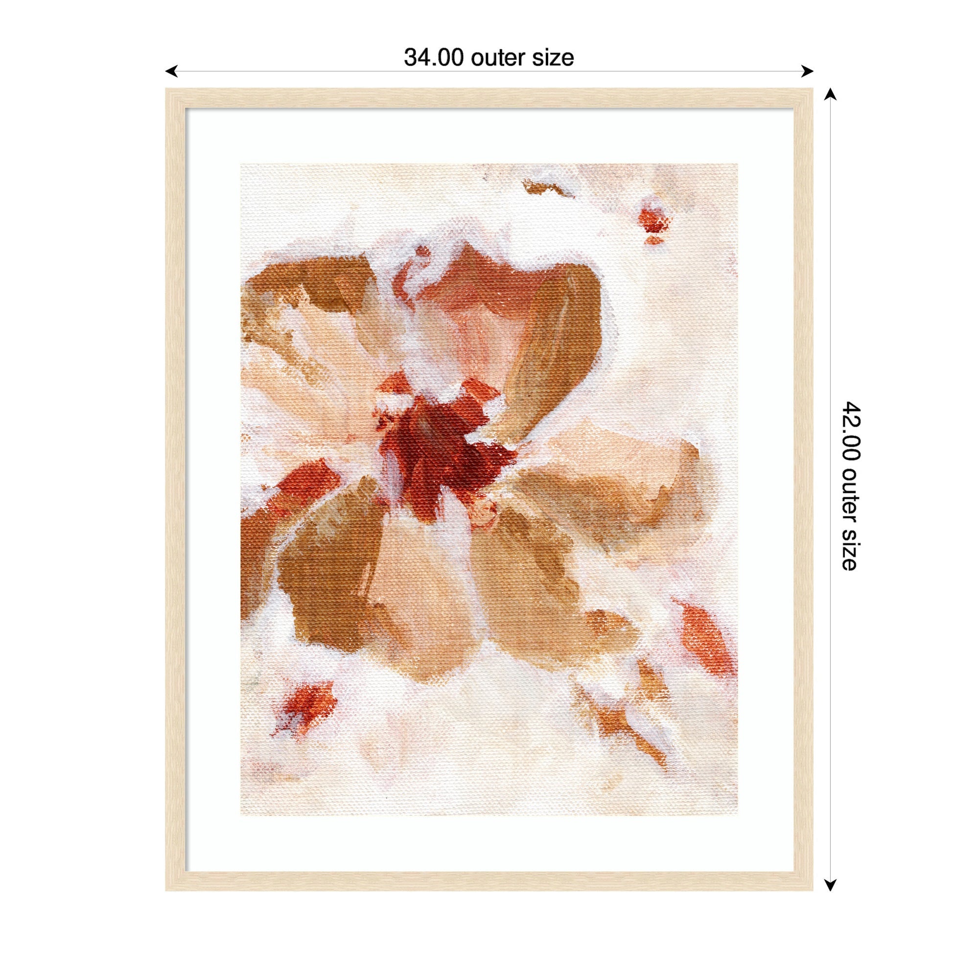 Framed Art Painterly Brown Blossom ll by Nikita Jariwala