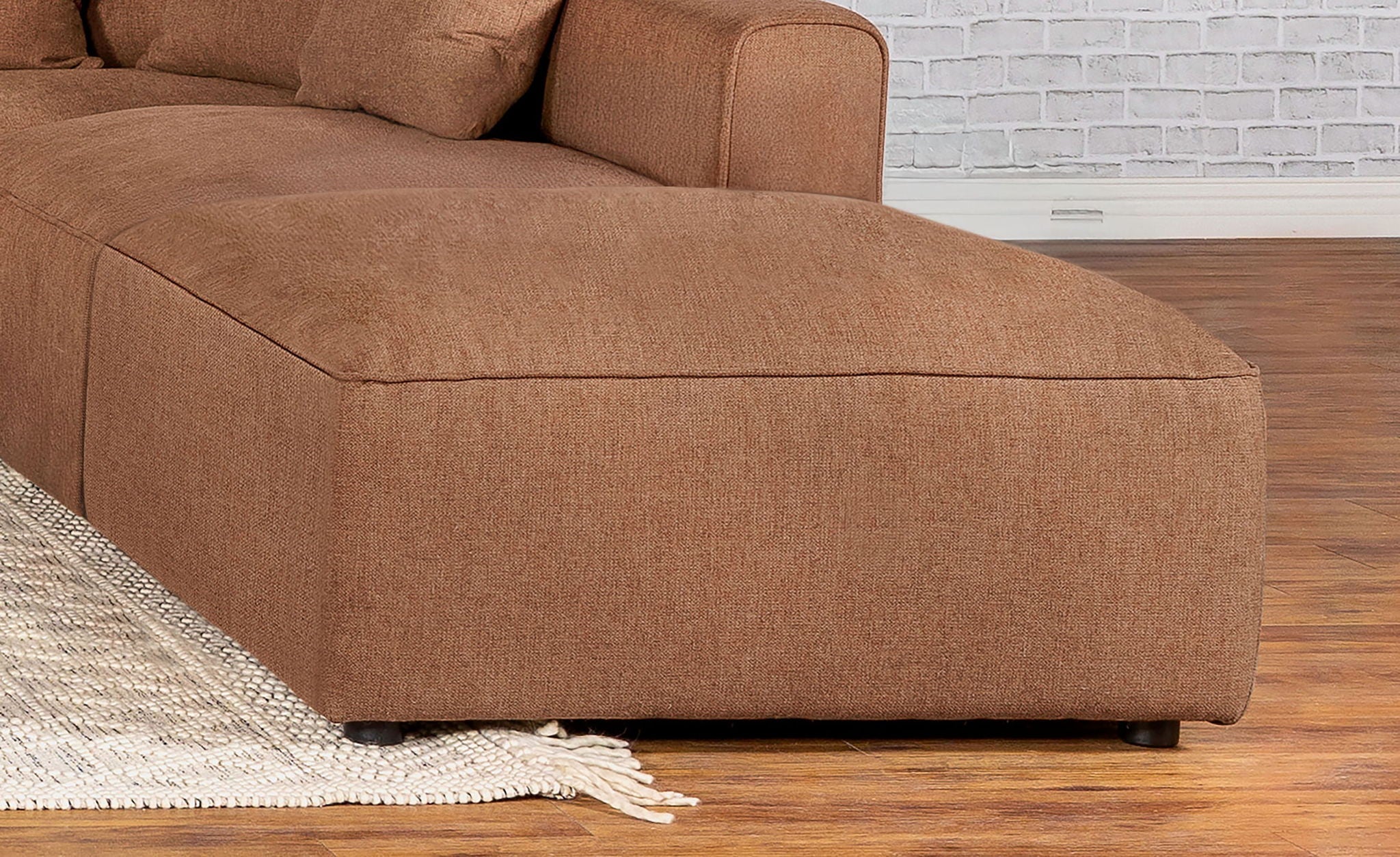 Jennifer Modular Ottoman — Terracotta