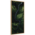 Sylvie Aerial View of a Winding River in a Green Valley in Iceland Framed Canvas by Michael Schauer