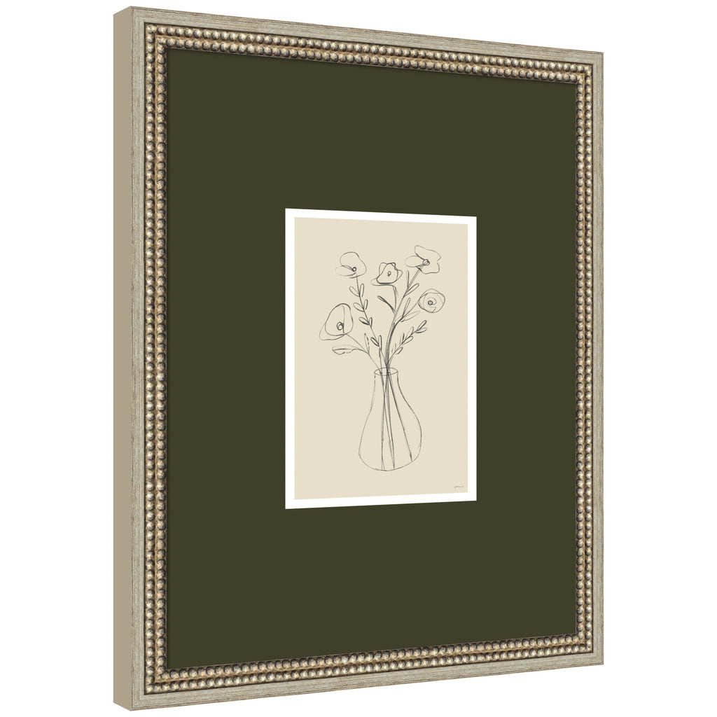 Floral Vase by Gabrielly Guedes Framed Wall Art Print