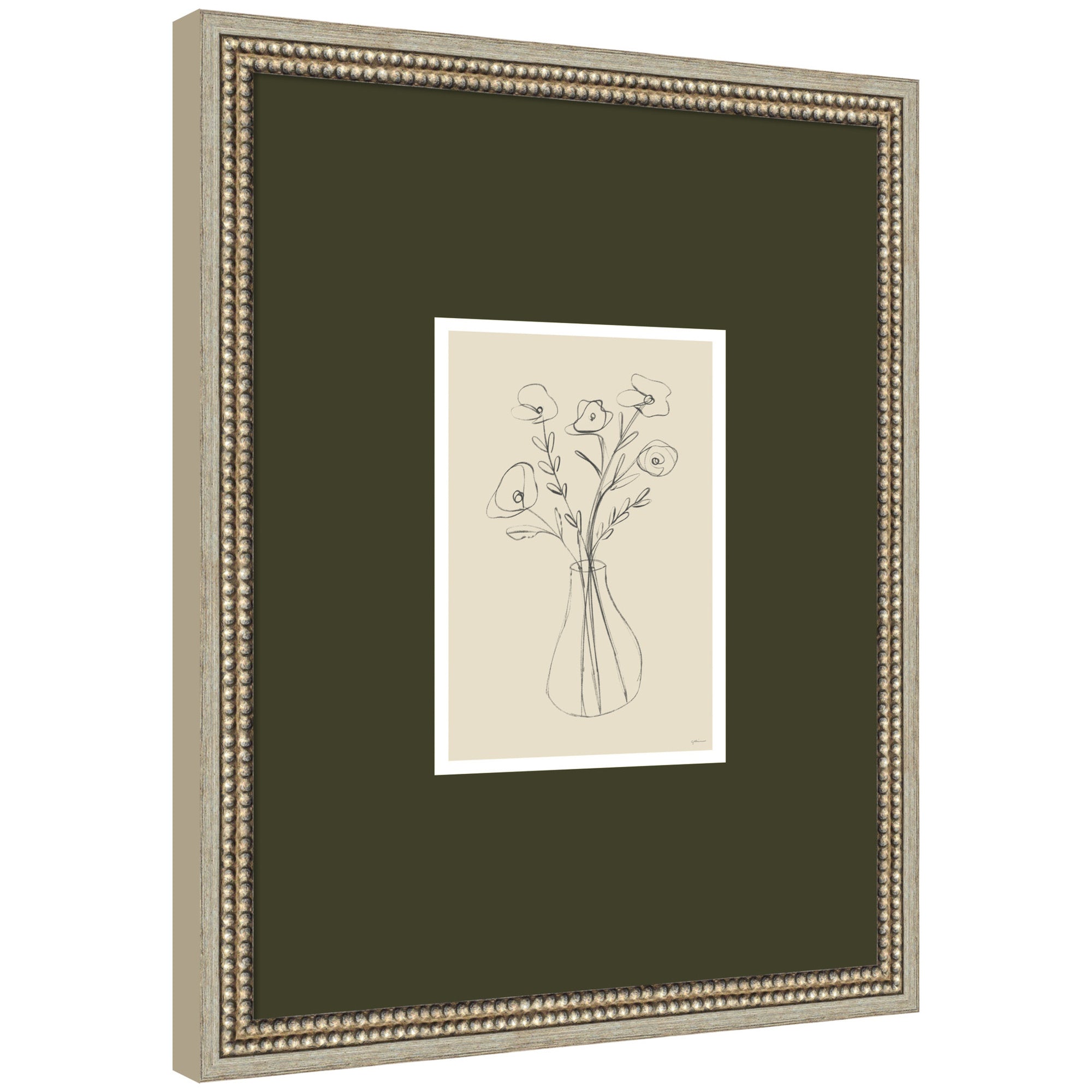 Floral Vase by Gabrielly Guedes Framed Wall Art Print