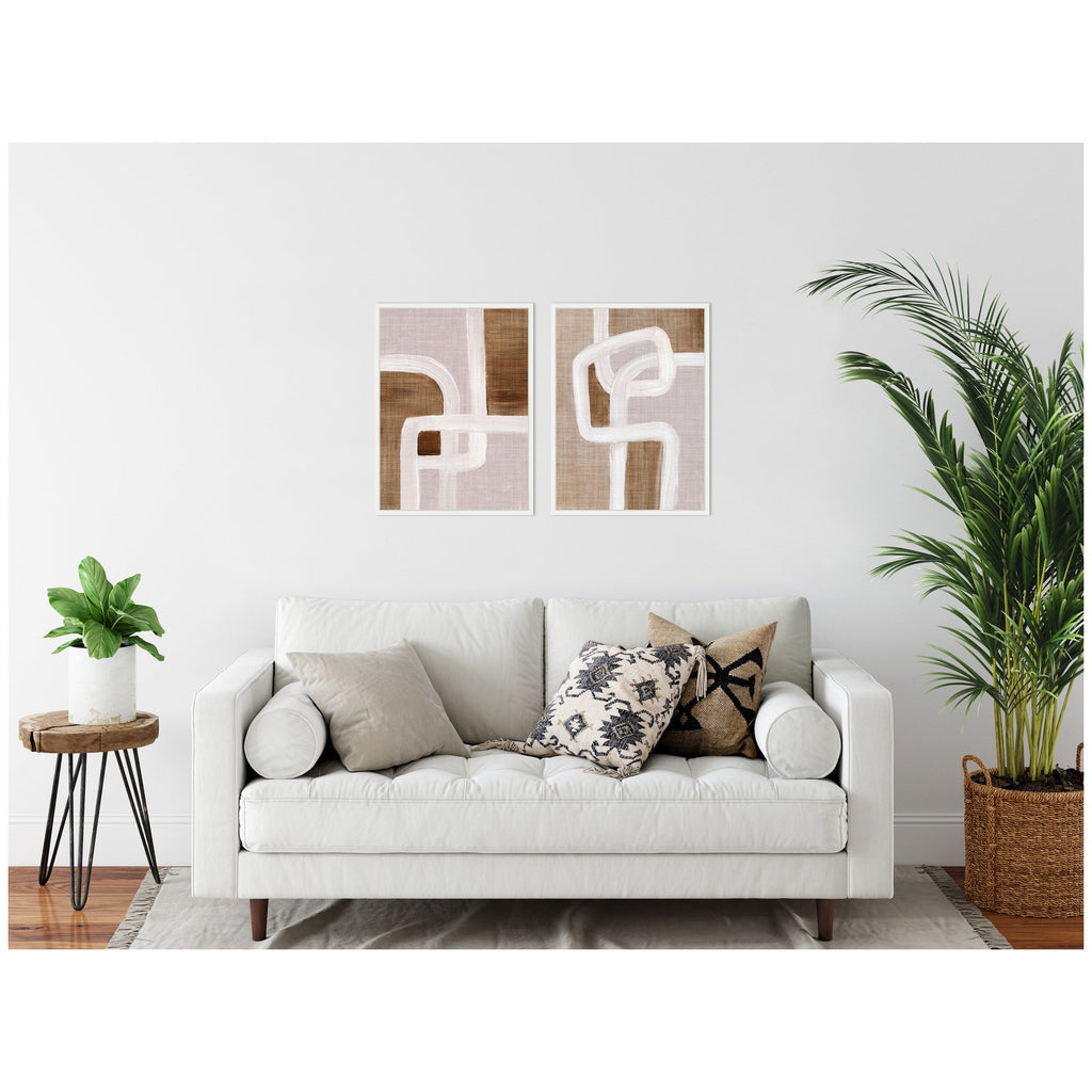 Sylvie Rhythmic Lines I and II Framed Canvas Art Set by Nikita Jariwala