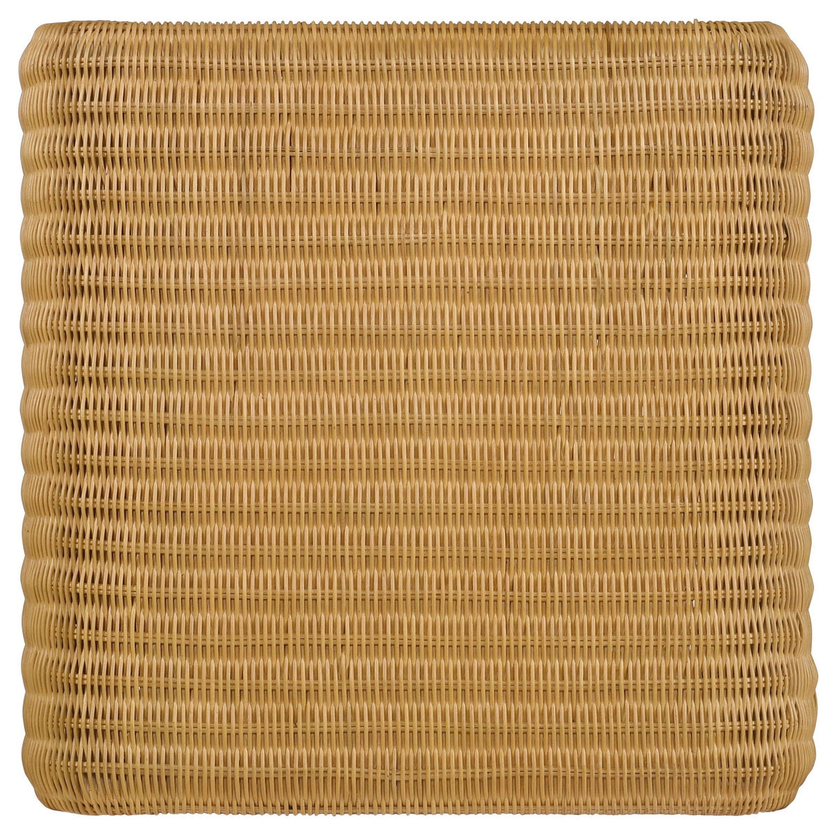 Woven Rattan Side Table — Natural