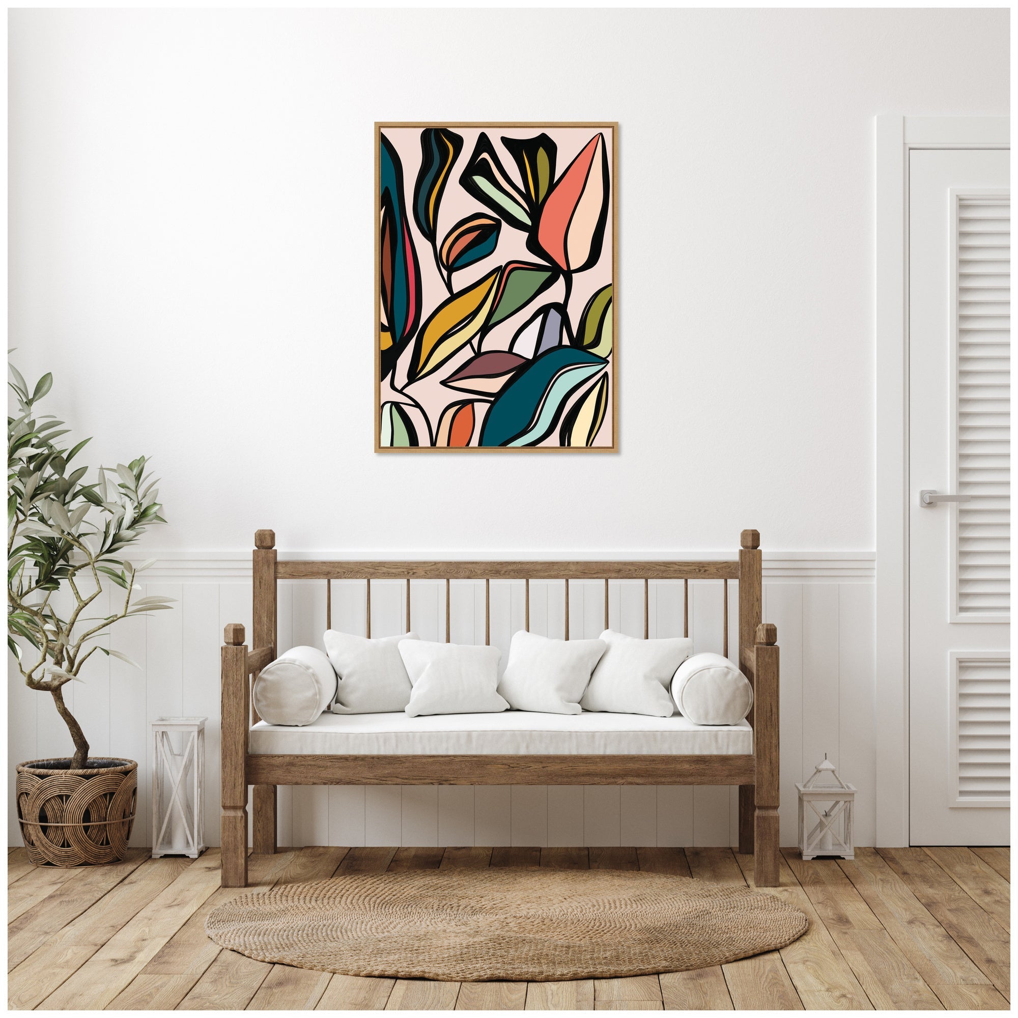 Fanciful Ficus Expansion by Alicia Bock Framed Canvas Wall Art Print