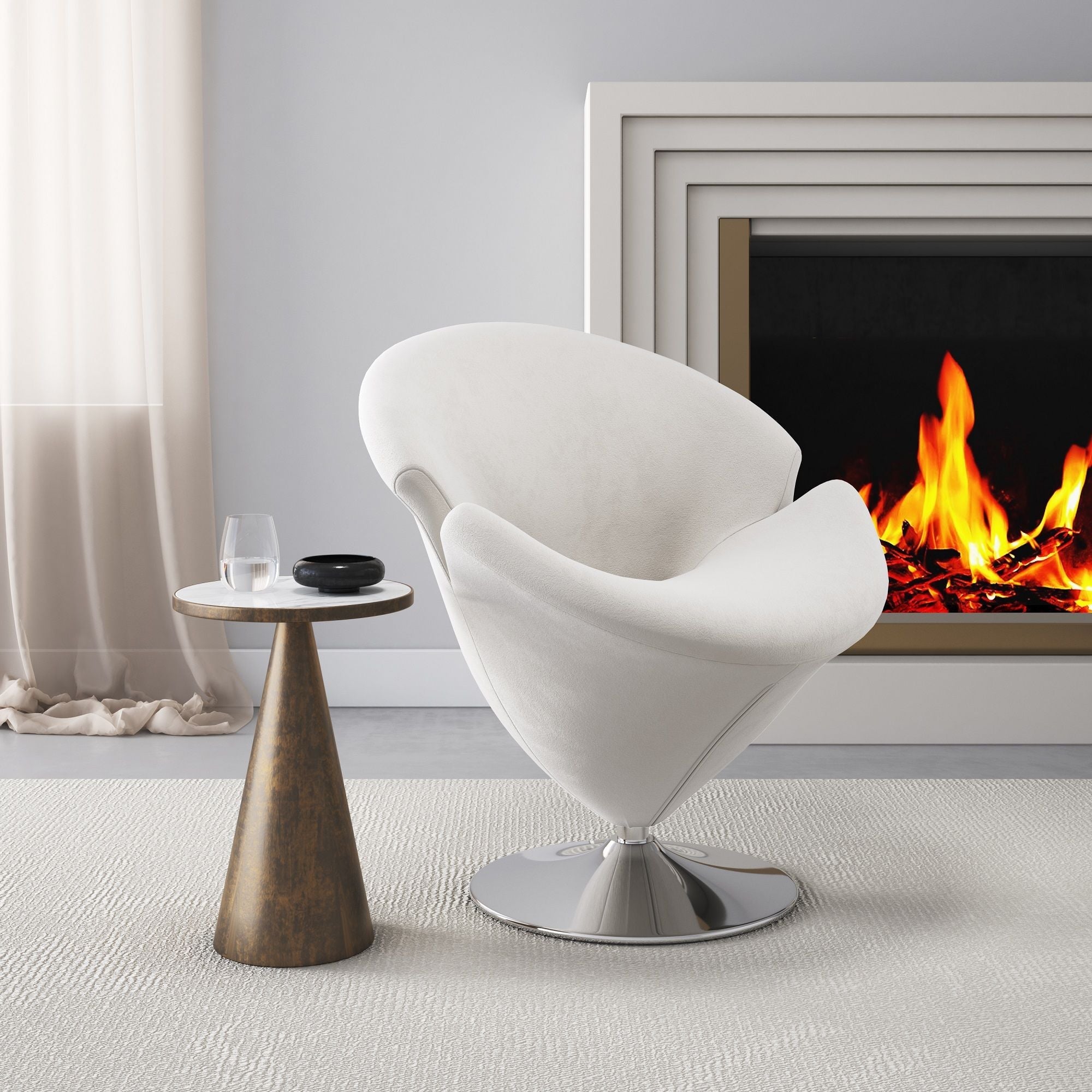 Tulip Sculptural Swivel Lounge Chair