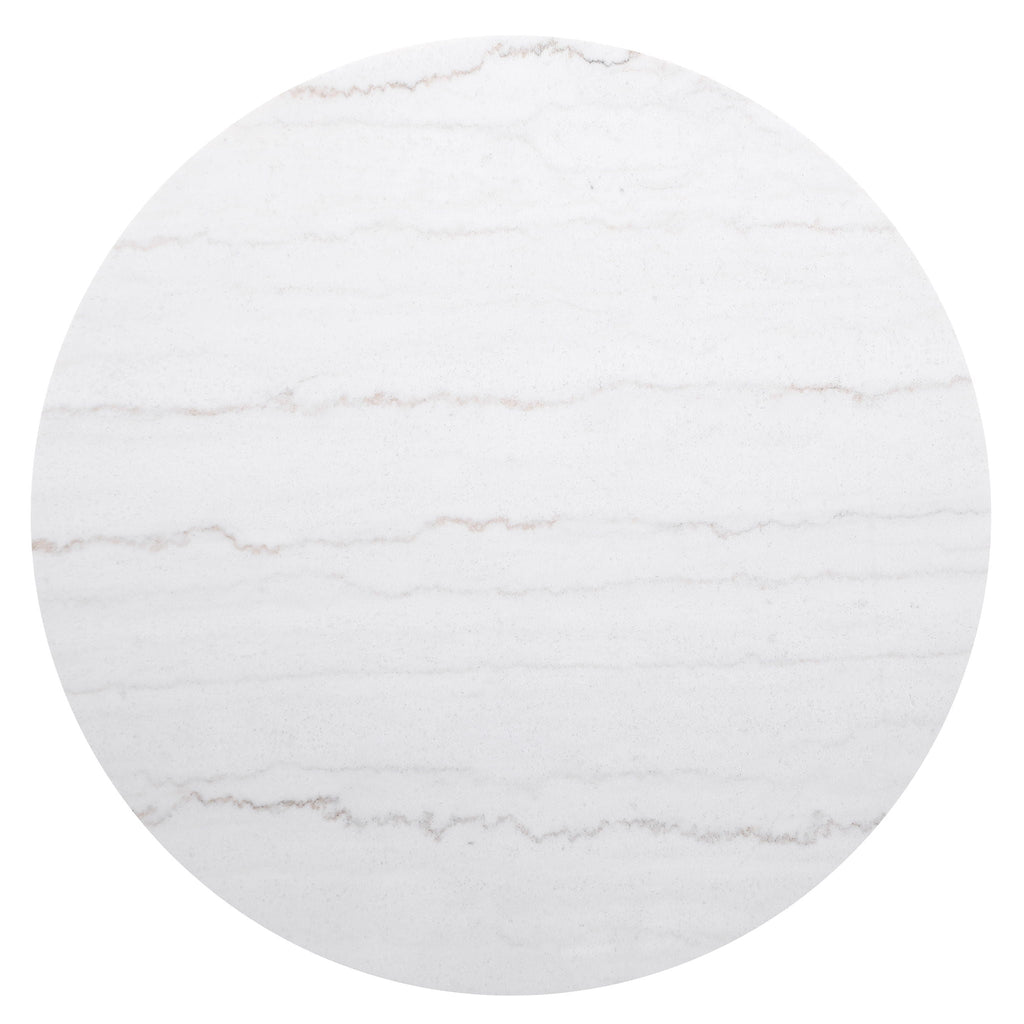 Reeded Marble Coffee Table — Charcoal