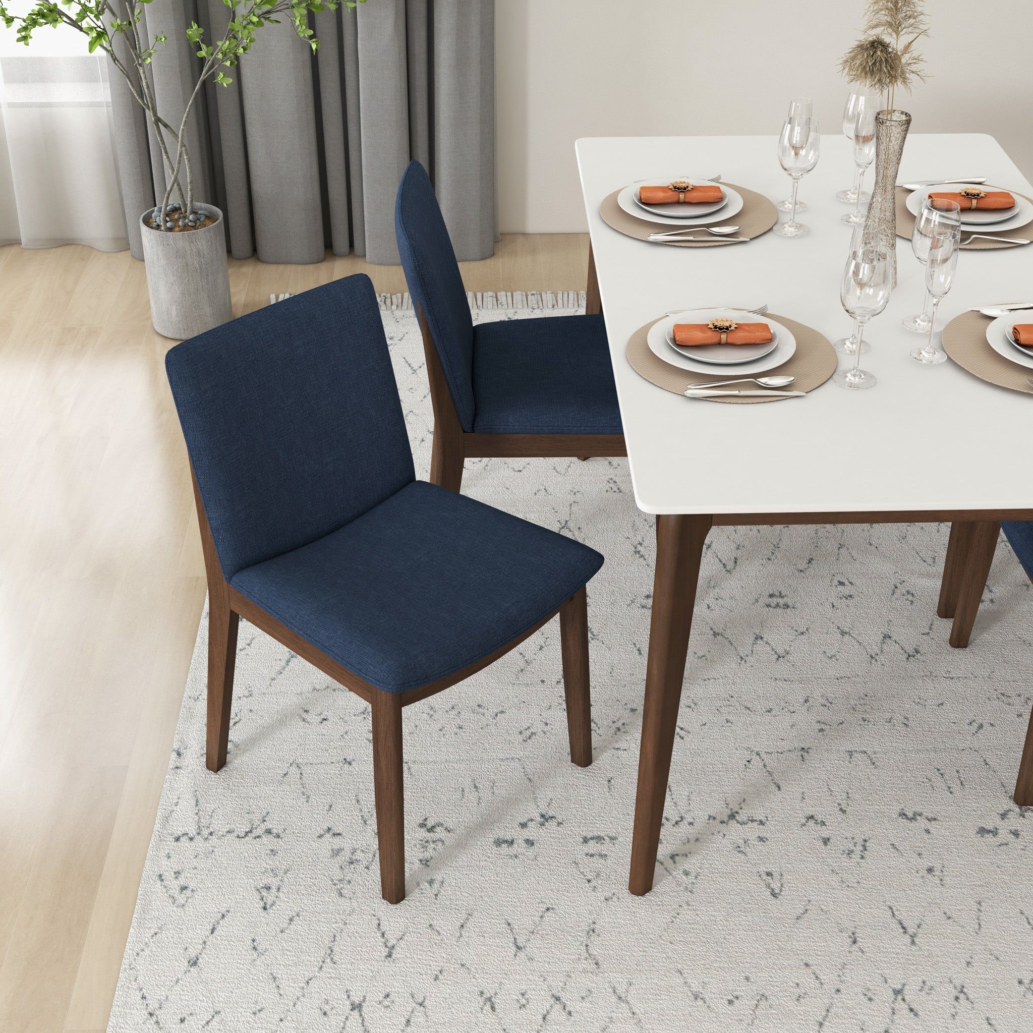 Laura Curved-Back Dining Chairs - Set of 2