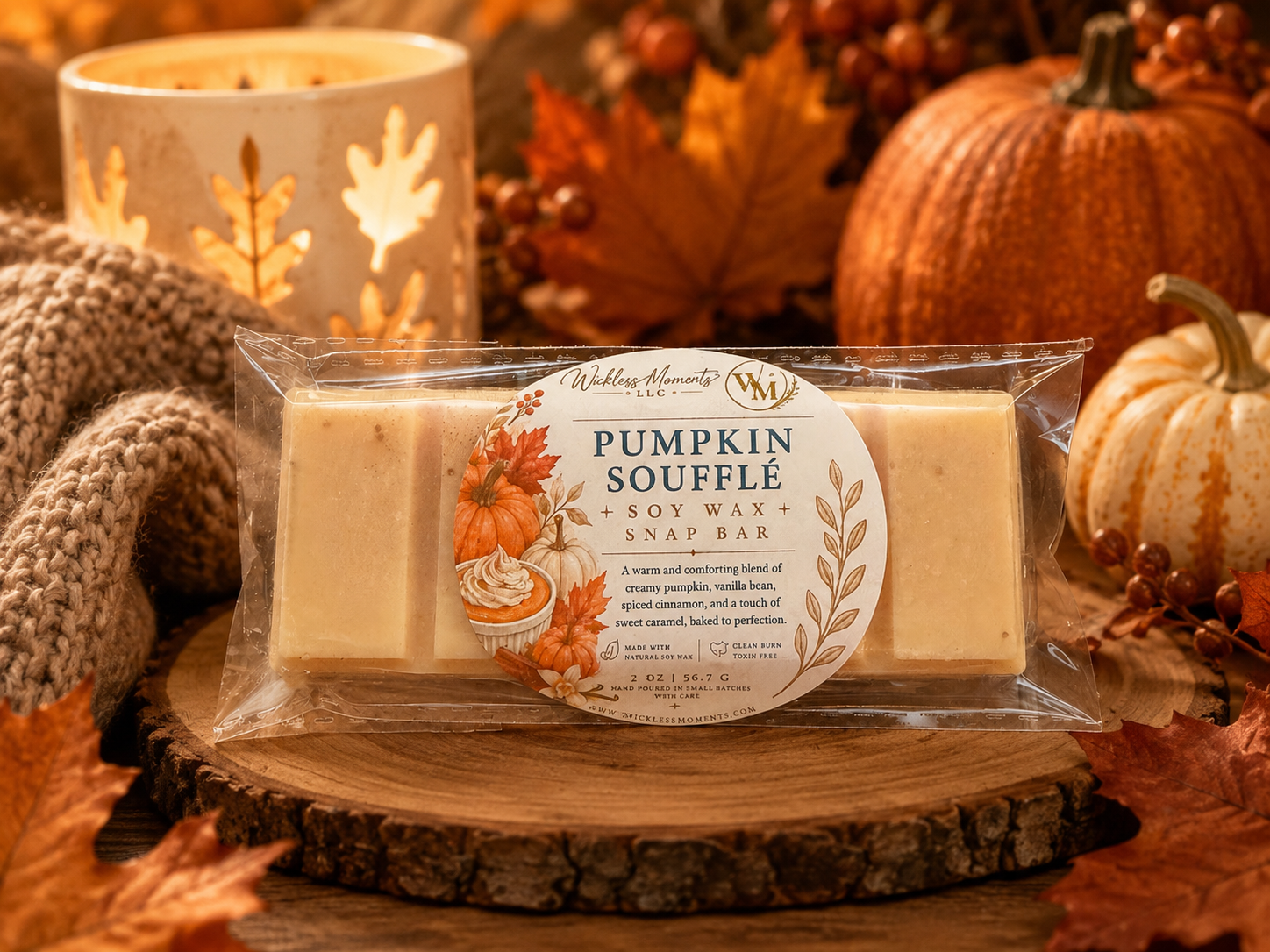 Pumpkin Soufflé Soy Wax Snap Bar | 2oz