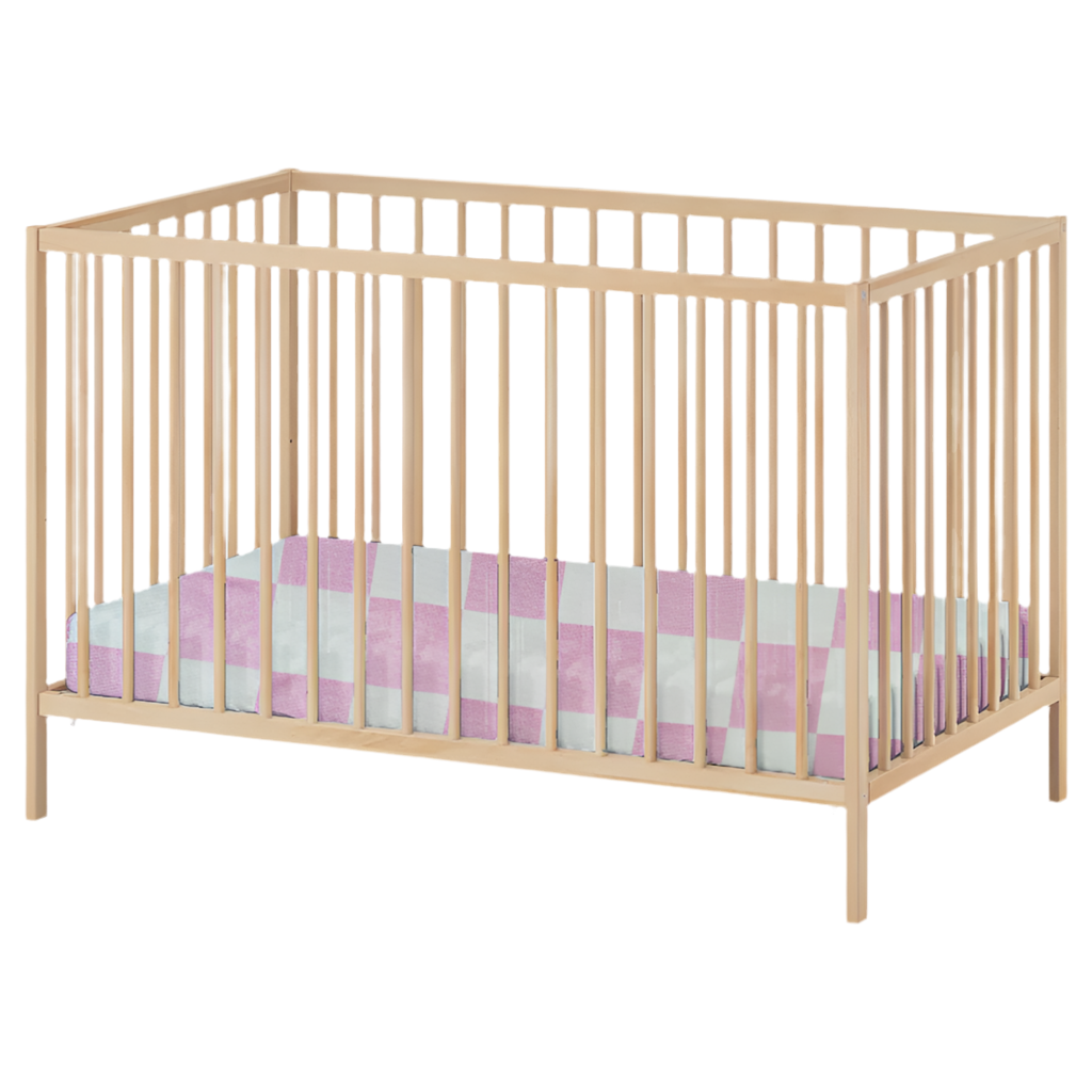 Pink & White Checkered Crib Sheet