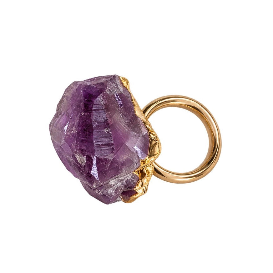 Royal Amethyst Napkin Rings (Set of 2)