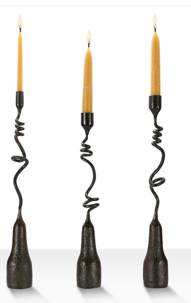 Friends Candle Holder — Handmade Iron Sculptural Piece (Individual)