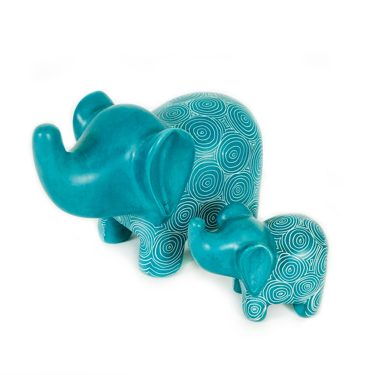 Ocean Green Soapstone Elephant