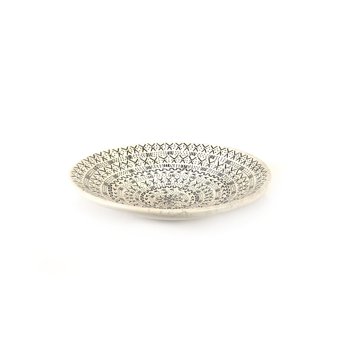 Mud Cloth Natural Platter - 10"
