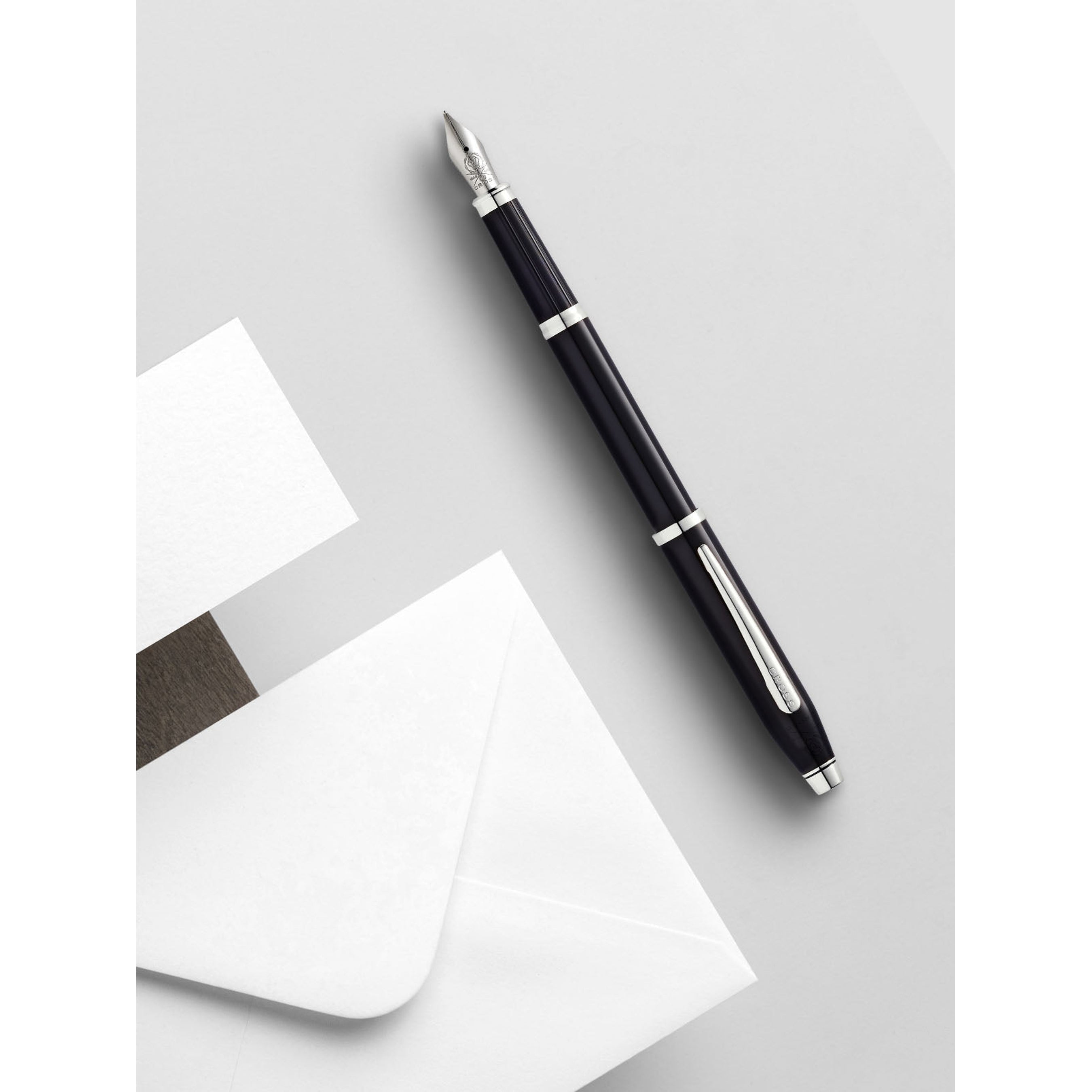 Cross Century II Black Lacquer Fountain Pen — Medium Nib