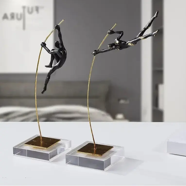 Abstract Acrobat Hanging Ring Sculpture