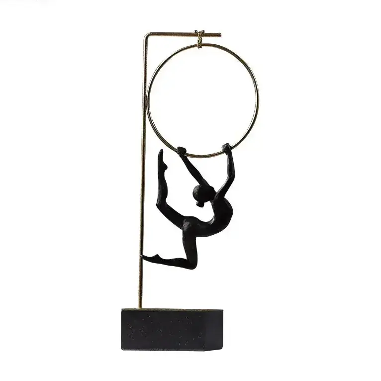 Abstract Acrobat Hanging Ring Sculpture