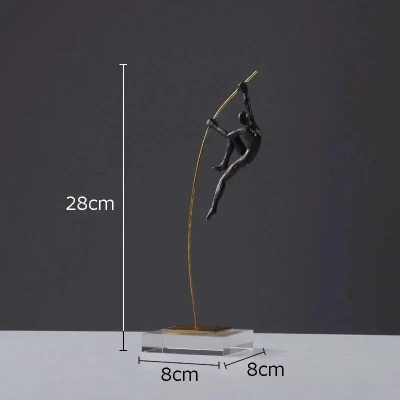 Abstract Acrobat Hanging Ring Sculpture