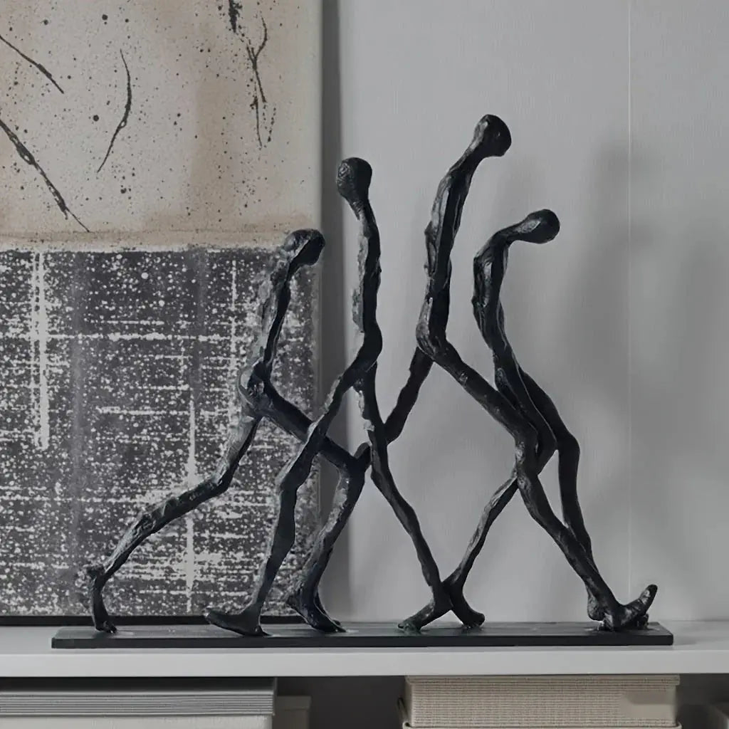 Abstract Ascending Figures Sculpture for Modern Home Decor