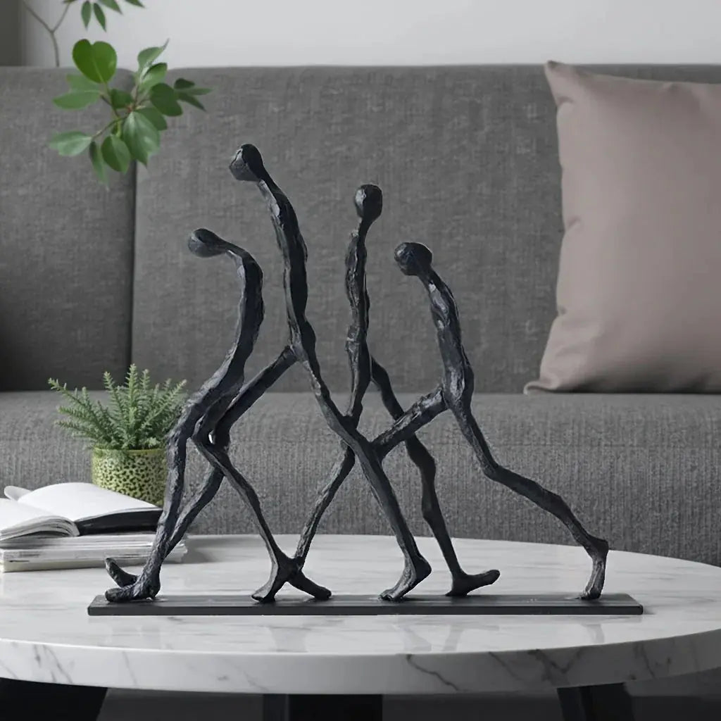 Abstract Ascending Figures Sculpture for Modern Home Decor