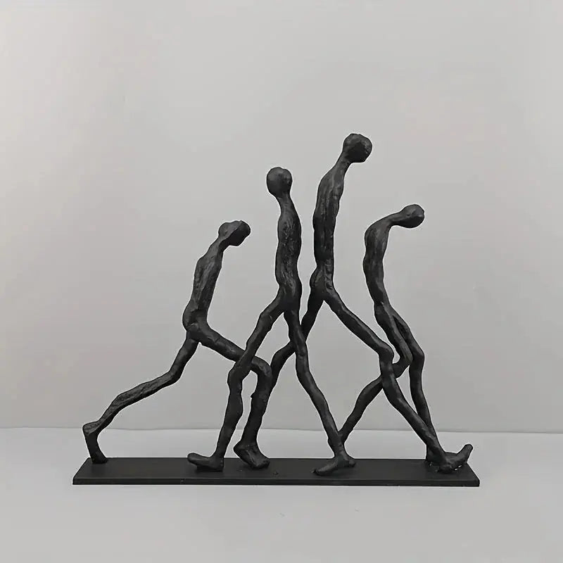Abstract Ascending Figures Sculpture for Modern Home Decor