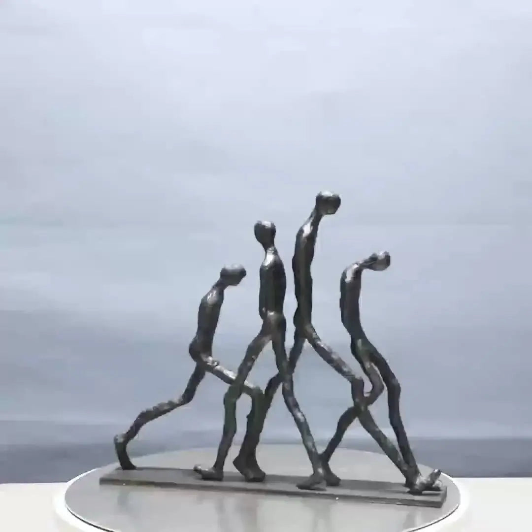 Abstract Ascending Figures Sculpture for Modern Home Decor