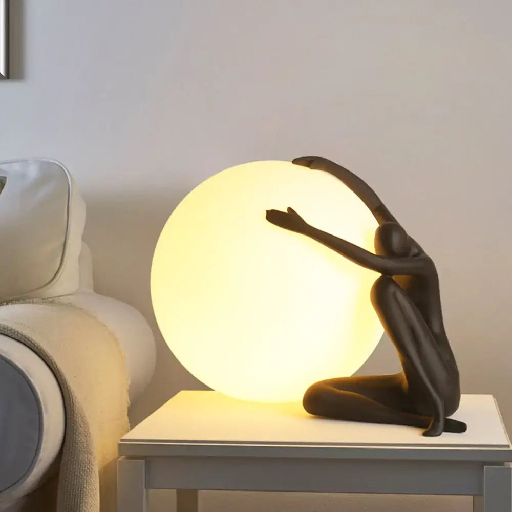 Abstract Character Round Table Lamp
