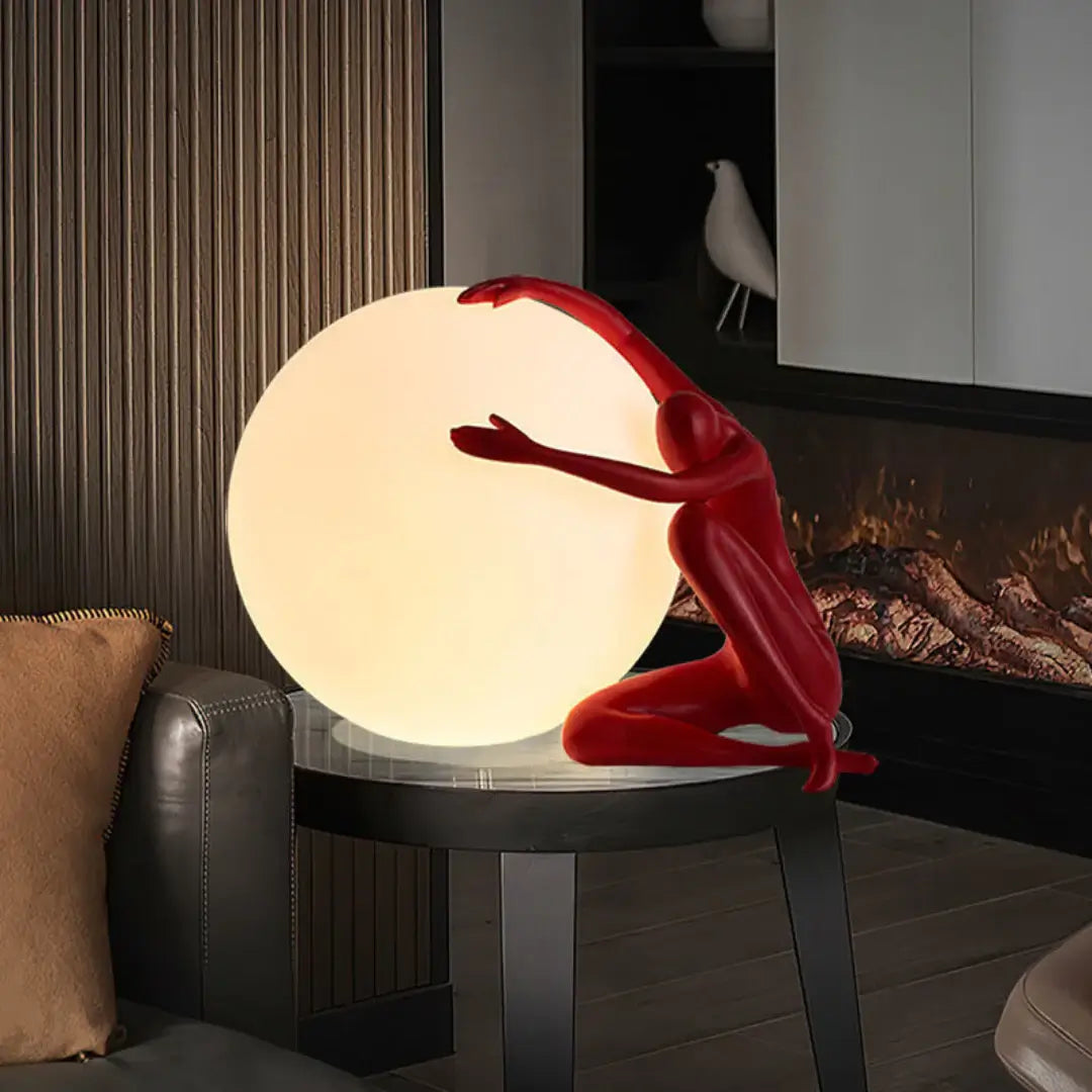 Abstract Character Round Table Lamp