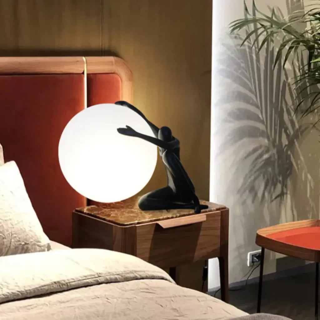 Abstract Character Round Table Lamp