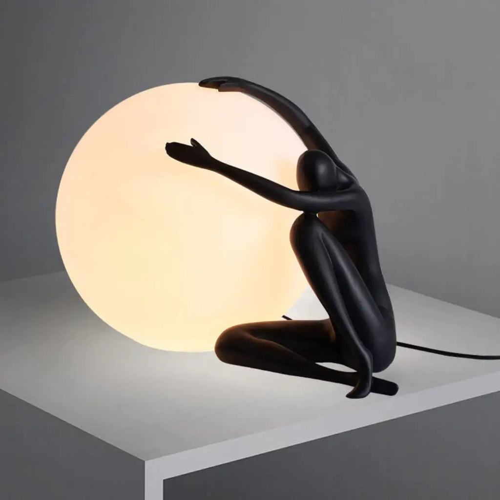 Abstract Character Round Table Lamp