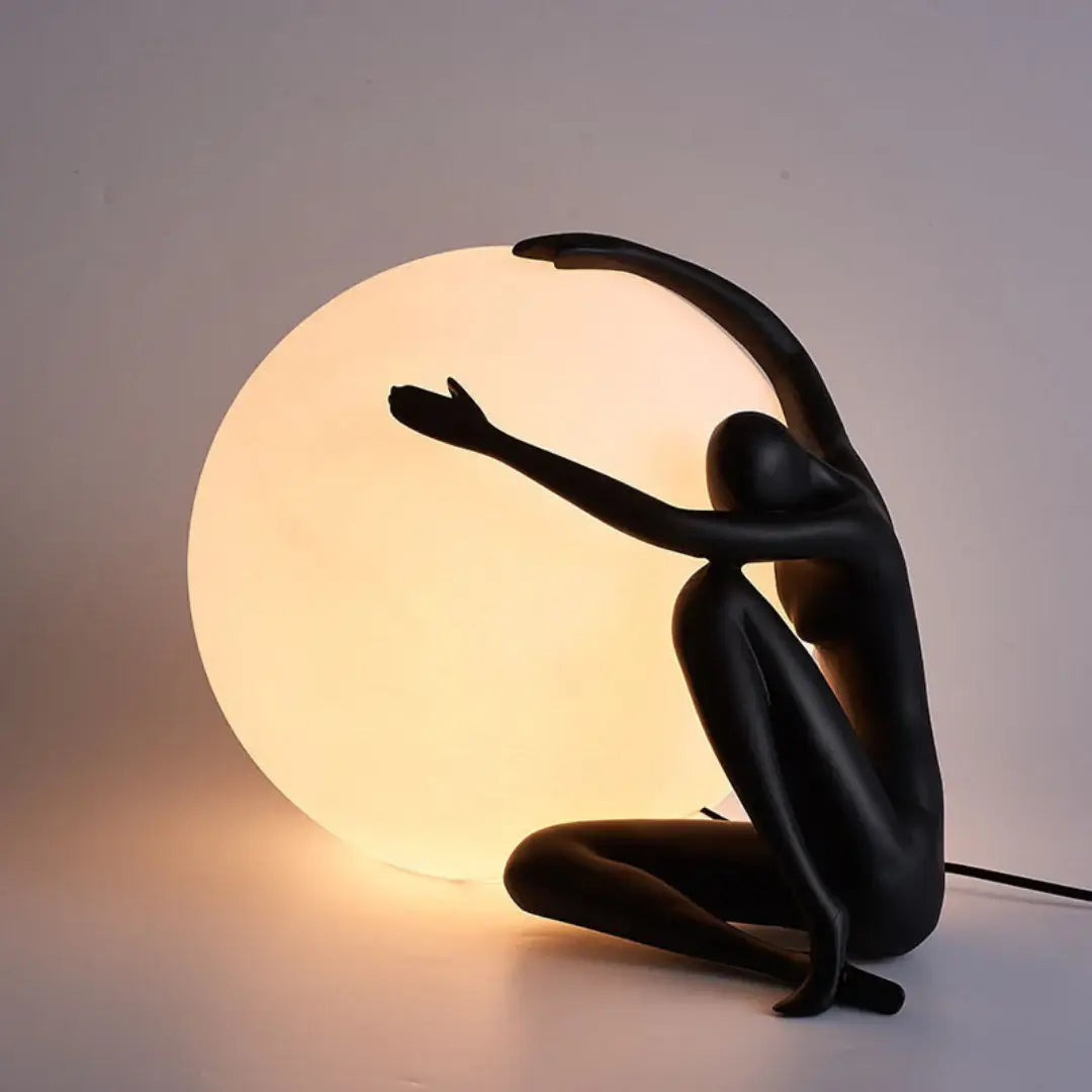 Abstract Character Round Table Lamp